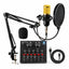 V8 BM-800 Podcast Condenser Microphone Set with Rechargeable Live Sound Card