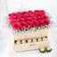 Roses and Ferrero Rocher Wooden Arrangement