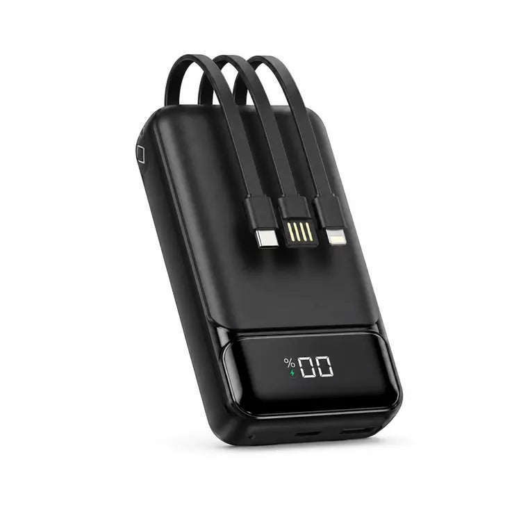 Aspor A316 20000mAh 22.5W High Speed Built In Cable Fast Charging Power Bank Black Main image