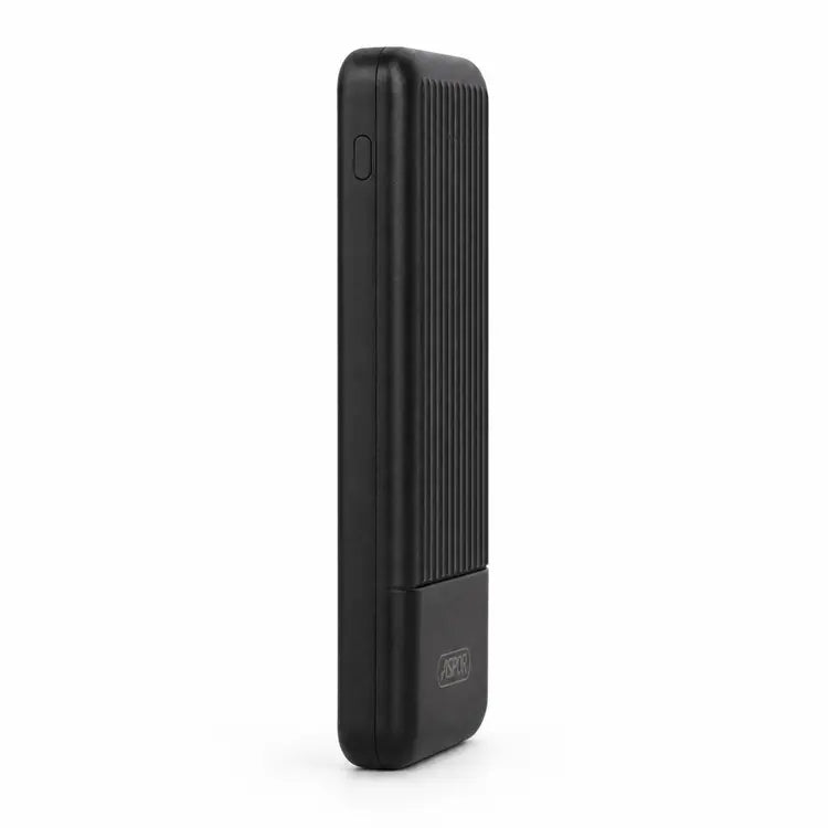 Aspor A300 Power Bank Original 10000mAh Li-polymer Battery 4 In1 Power Bank Black Secondary image