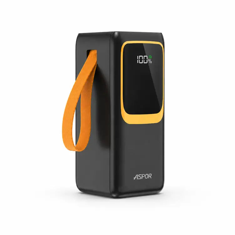 Aspor A350 22.5W 50000mAh Fast Charging Type-C Micro Ios 7 Output With Built-in Flashlight Power Bank