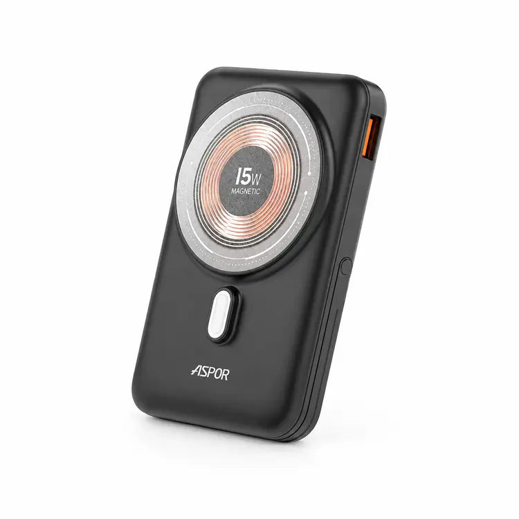 Aspor A381 Magnetic Portable Mini 5000mAh Wireless Power Bank Main image