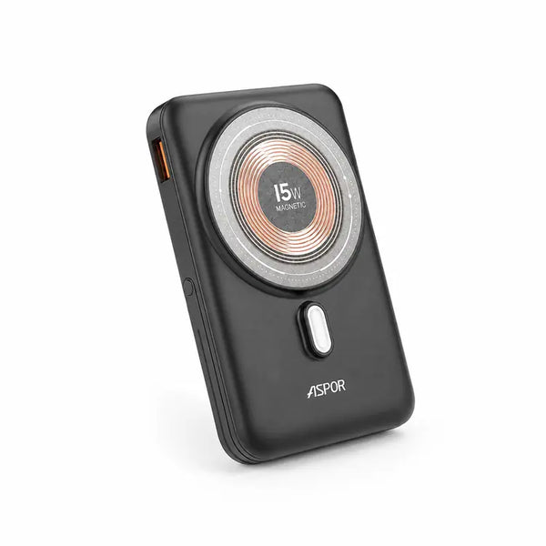 Aspor A381 Magnetic Portable Mini 5000mAh Wireless Power Bank