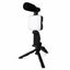AY-49 Video-Making Vlogging Tripod Kit with Triple-Band Light