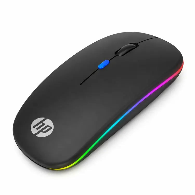 HP W10 RGB Bluetooth + Wireless Rechargeable Slim Mouse