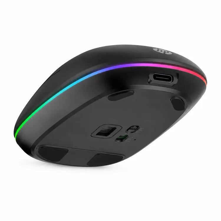 HP W10 RGB Bluetooth + Wireless Rechargeable Slim Mouse