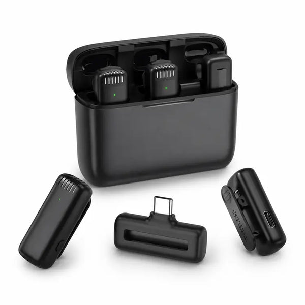 J13 Type-C Dual Wireless Lavalier Microphone with Charging Case