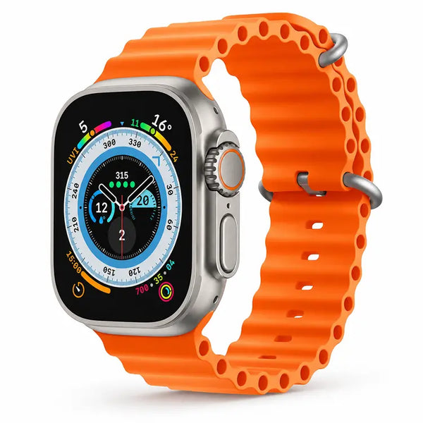 JSS-200 Ultra 2 2.0-Inch Calling Smartwatch with 5 Straps, Case and HryFine App Gold