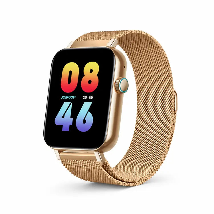 JSS-700 Pro Max Dual-Dial Calling Smartwatch with 7 Straps, Case and HryFine App Black + Gold Main image