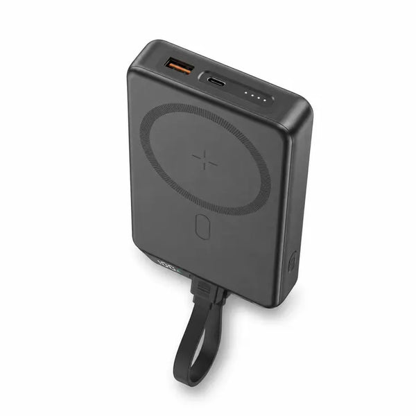 Joyroom Jr-pbm01 20W Wireless Power Bank 10000mAh With Built-in Cable&kickstand Black