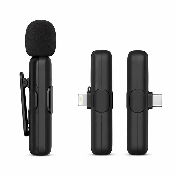K11 2-in-1 Wireless Collar Microphone for iPhone, Android and Type-C Secondary image
