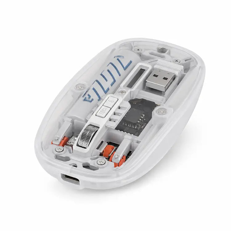 M-10A Transparent Wireless + Bluetooth Dual-Mode Rechargeable Mouse