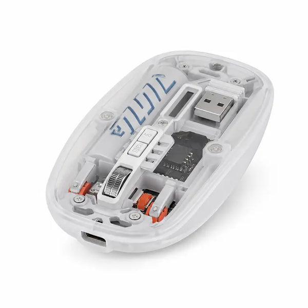M-10A Transparent Wireless + Bluetooth Dual-Mode Rechargeable Mouse
