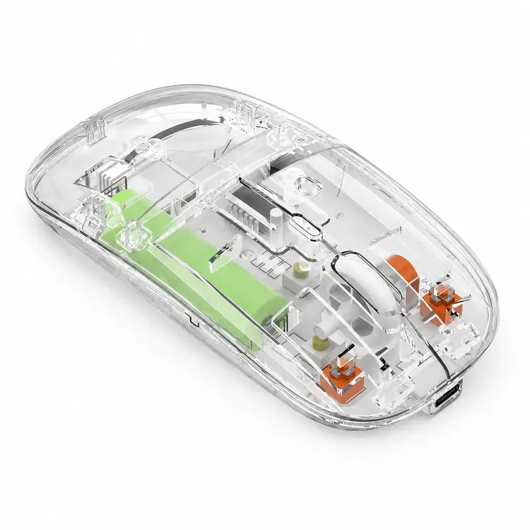 Transparent Wireless + Bluetooth Dual-Mode Rechargeable Mouse Main image
