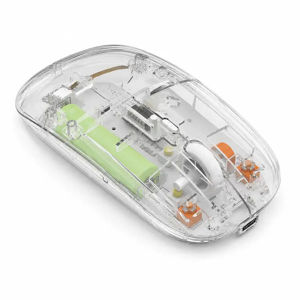 Transparent Wireless + Bluetooth Dual-Mode Rechargeable Mouse