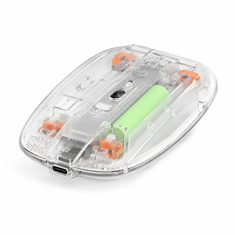 Transparent Wireless + Bluetooth Dual-Mode Rechargeable Mouse