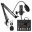 V10 BM-800 Podcast Condenser Microphone Set with Rechargeable Live Sound Card