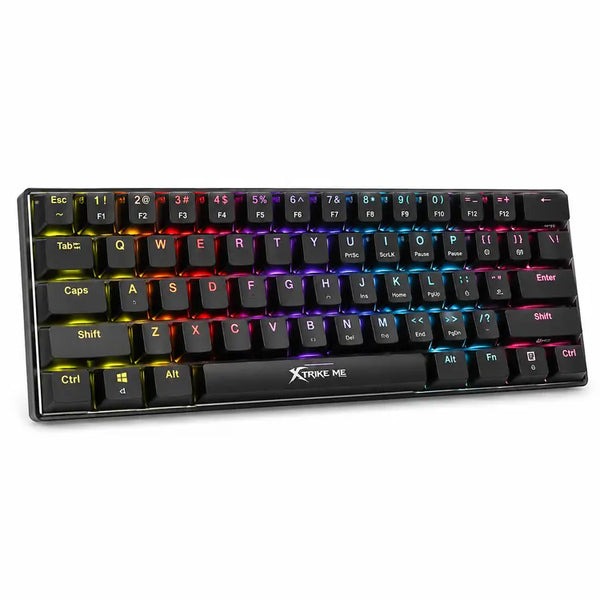 Xtrike Me GK-916 61-Key Rainbow Backlit Mechanical Gaming Keyboard