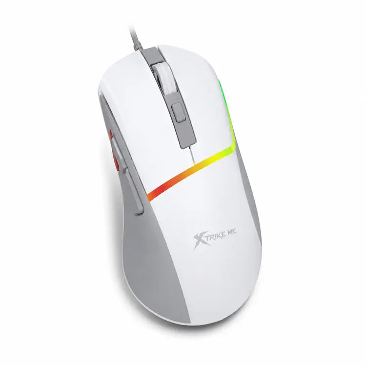 Xtrike Me GM-322 7200 DPI RGB Wired Ergonomic Gaming Mouse White