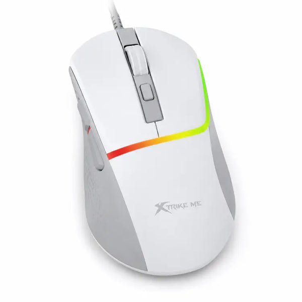 Xtrike Me GM-322 7200 DPI RGB Wired Ergonomic Gaming Mouse White
