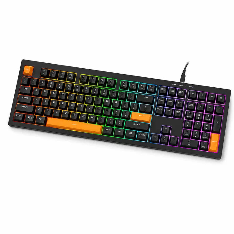 Xtrike Me KB-512 108-Key USB-C Mechanical-Feel Wired Keyboard Black Main image