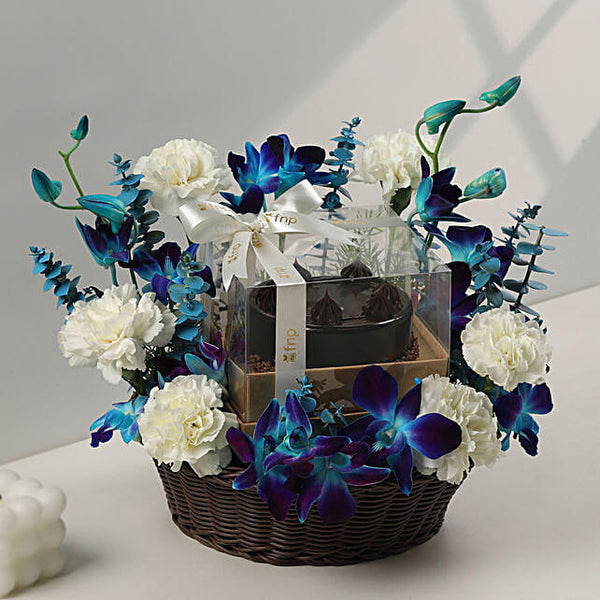 Blue Orchid and Truffle Cake Hamper
