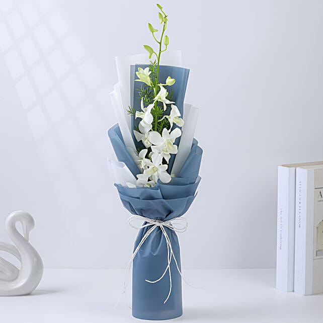 White Orchid Wish Bouquet Main image