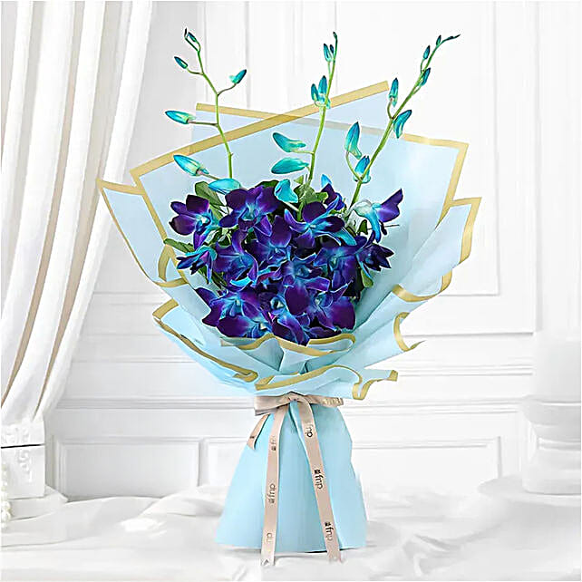 Exotic Blue Orchid Arrangement