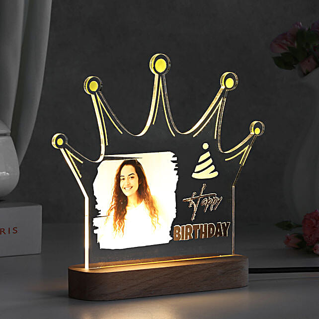Personalised LED Crown Lamp Main image