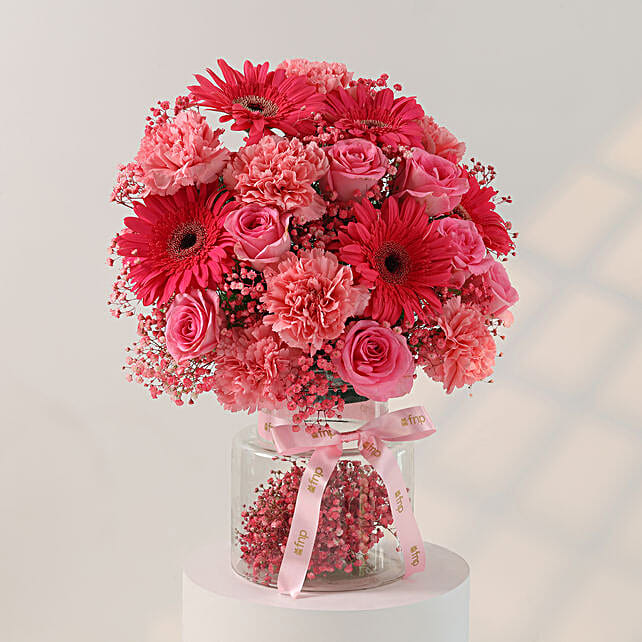 Pretty in Pink Floral Vase Secondary image